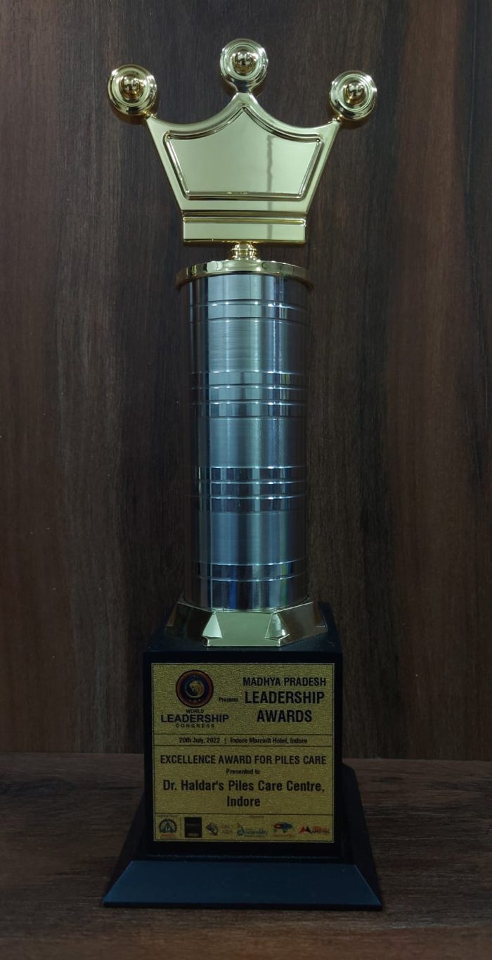 Excellence Award for Piles Care trophy